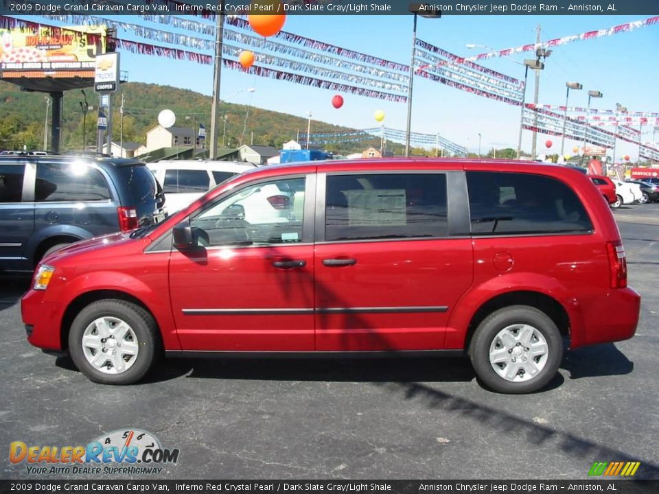2009 Dodge Grand Caravan Cargo Van Inferno Red Crystal Pearl / Dark Slate Gray/Light Shale Photo #4