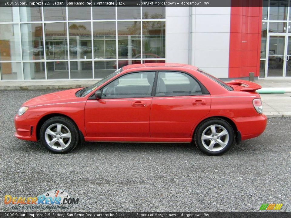 2006 Subaru Impreza 2.5i Sedan San Remo Red / Anthracite Black Photo #2