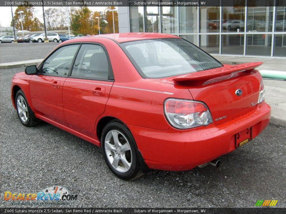 2006 Subaru Impreza 2.5i Sedan San Remo Red / Anthracite Black Photo #3