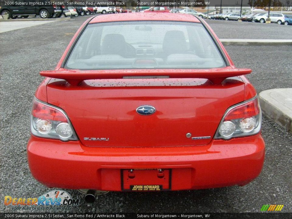 2006 Subaru Impreza 2.5i Sedan San Remo Red / Anthracite Black Photo #4