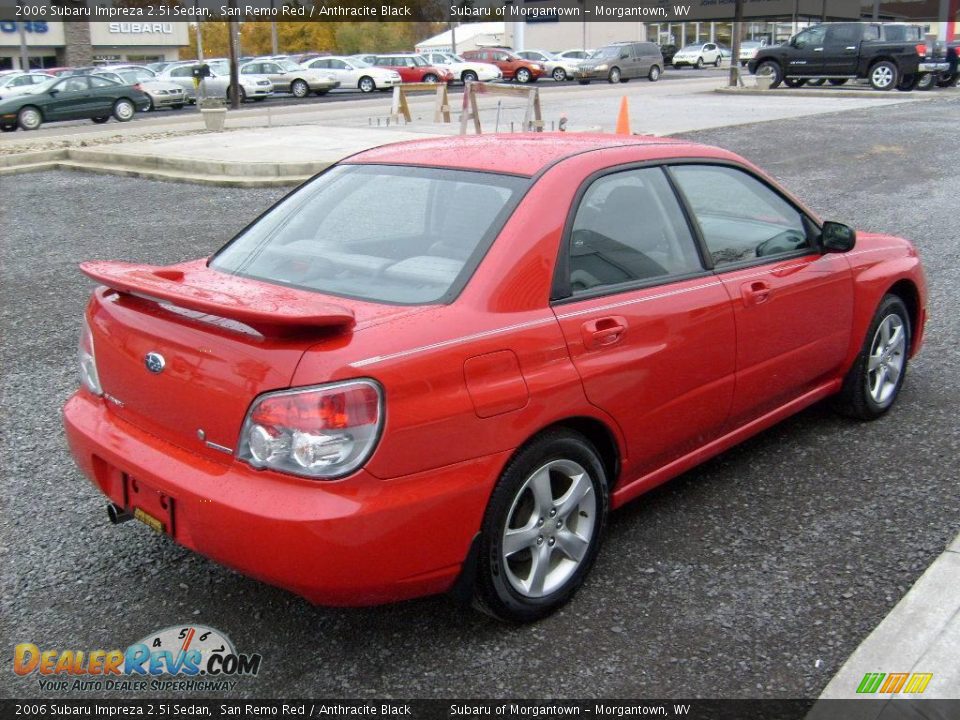 2006 Subaru Impreza 2.5i Sedan San Remo Red / Anthracite Black Photo #5