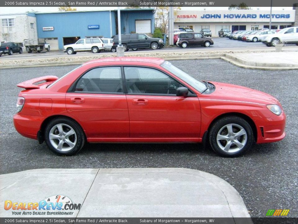 2006 Subaru Impreza 2.5i Sedan San Remo Red / Anthracite Black Photo #6
