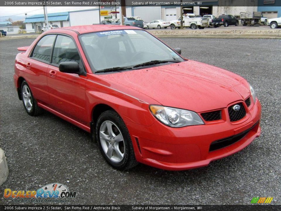 2006 Subaru Impreza 2.5i Sedan San Remo Red / Anthracite Black Photo #7