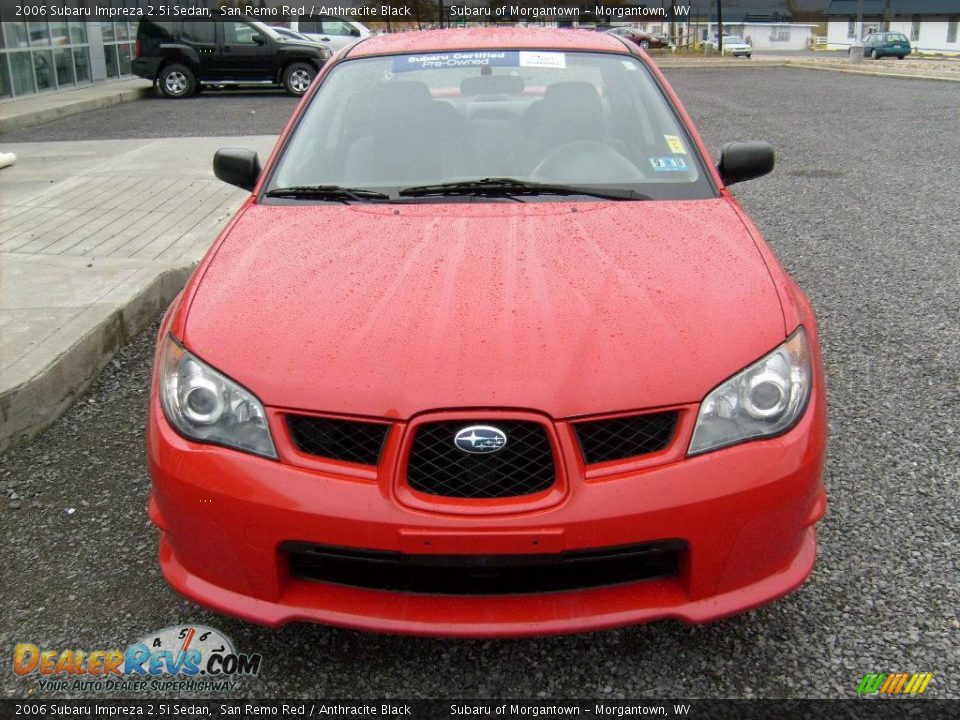 2006 Subaru Impreza 2.5i Sedan San Remo Red / Anthracite Black Photo #8