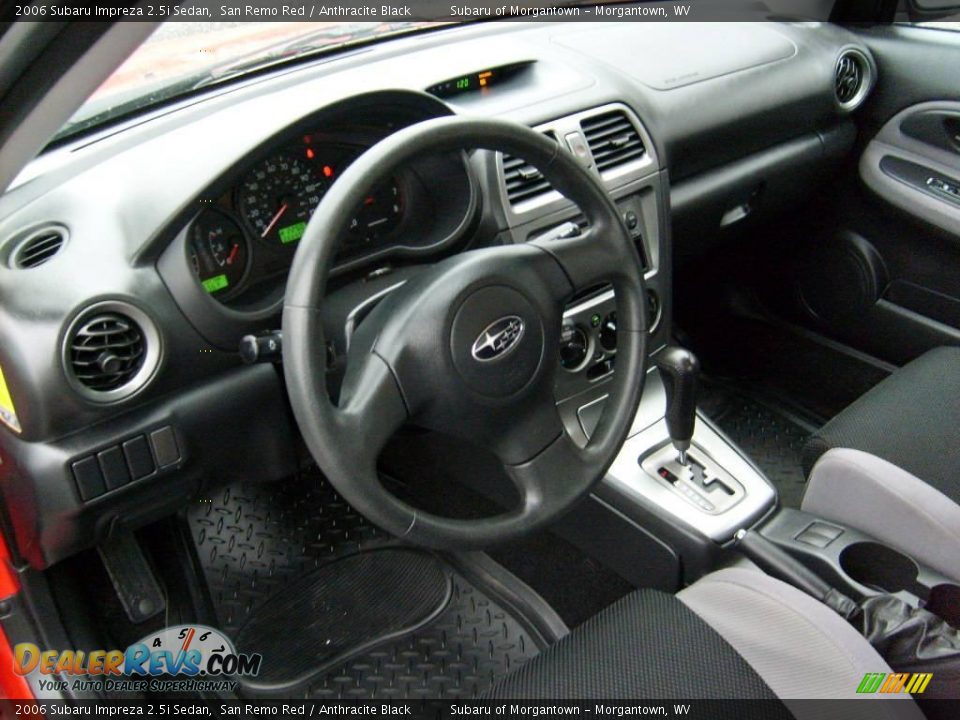 2006 Subaru Impreza 2.5i Sedan San Remo Red / Anthracite Black Photo #11