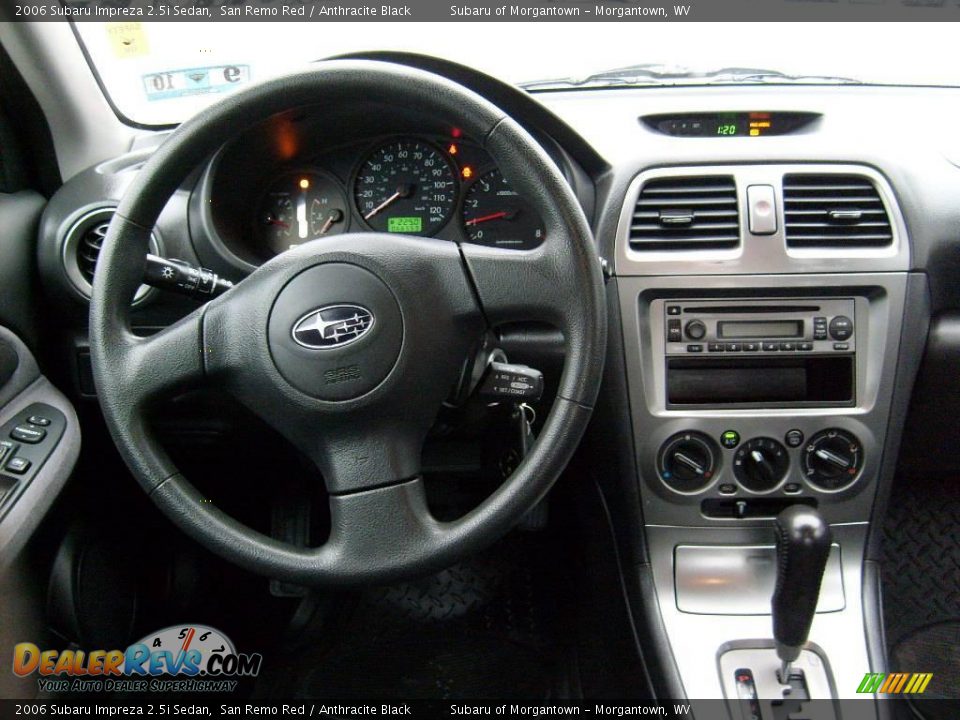 2006 Subaru Impreza 2.5i Sedan San Remo Red / Anthracite Black Photo #14