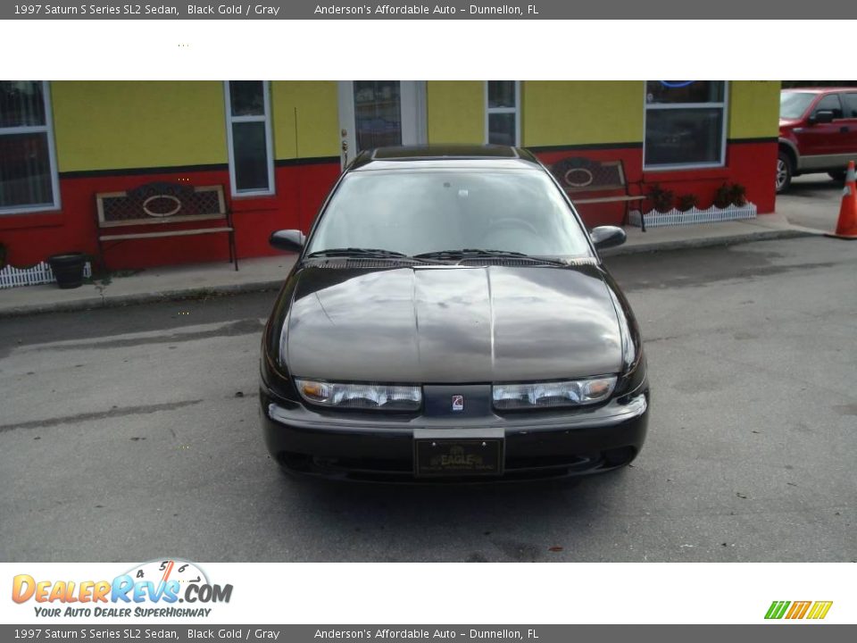1997 Saturn S Series SL2 Sedan Black Gold / Gray Photo #2