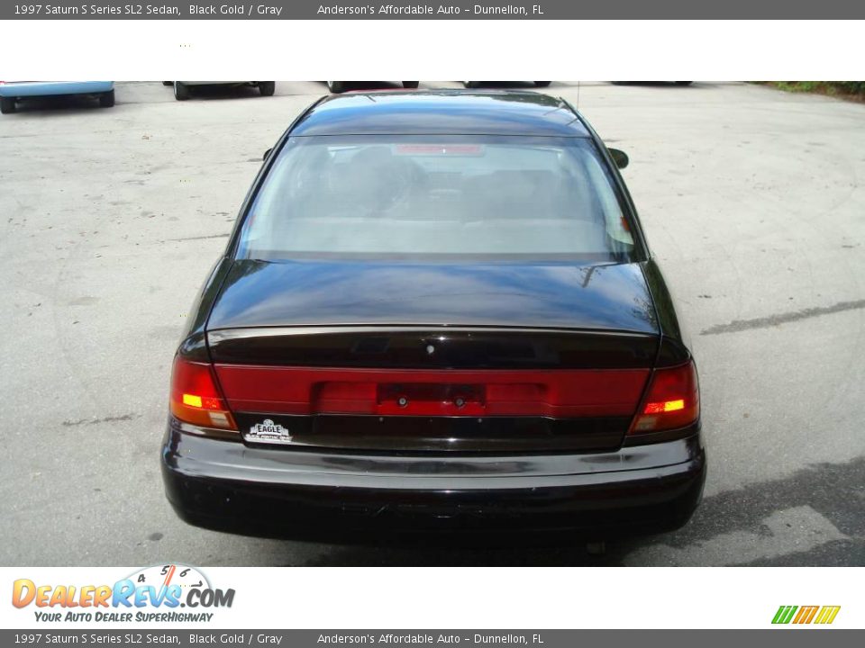 1997 Saturn S Series SL2 Sedan Black Gold / Gray Photo #6