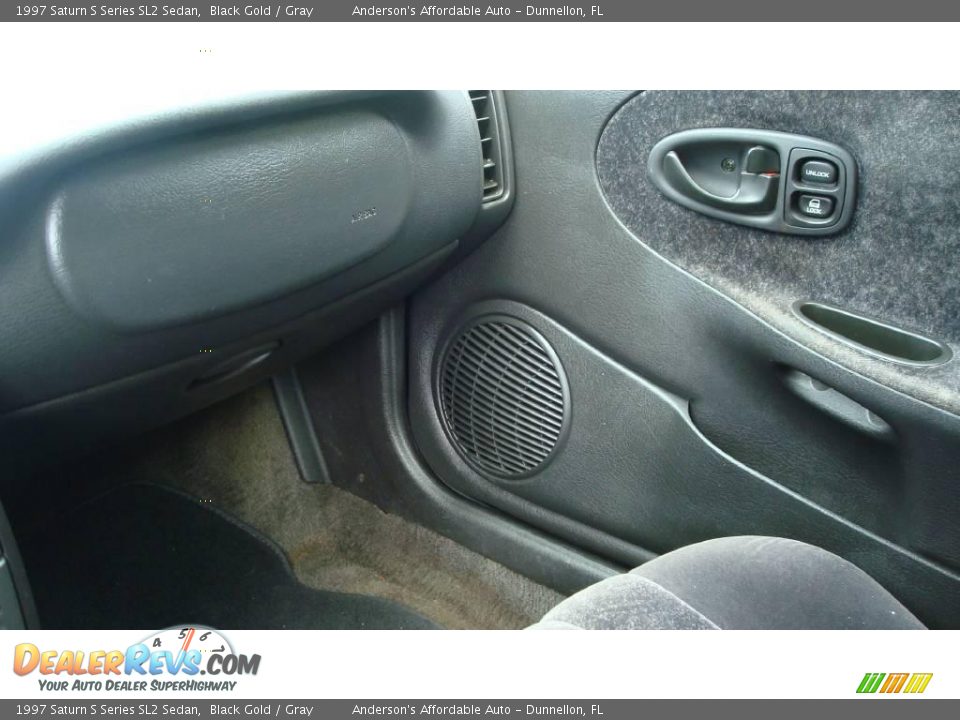 1997 Saturn S Series SL2 Sedan Black Gold / Gray Photo #17