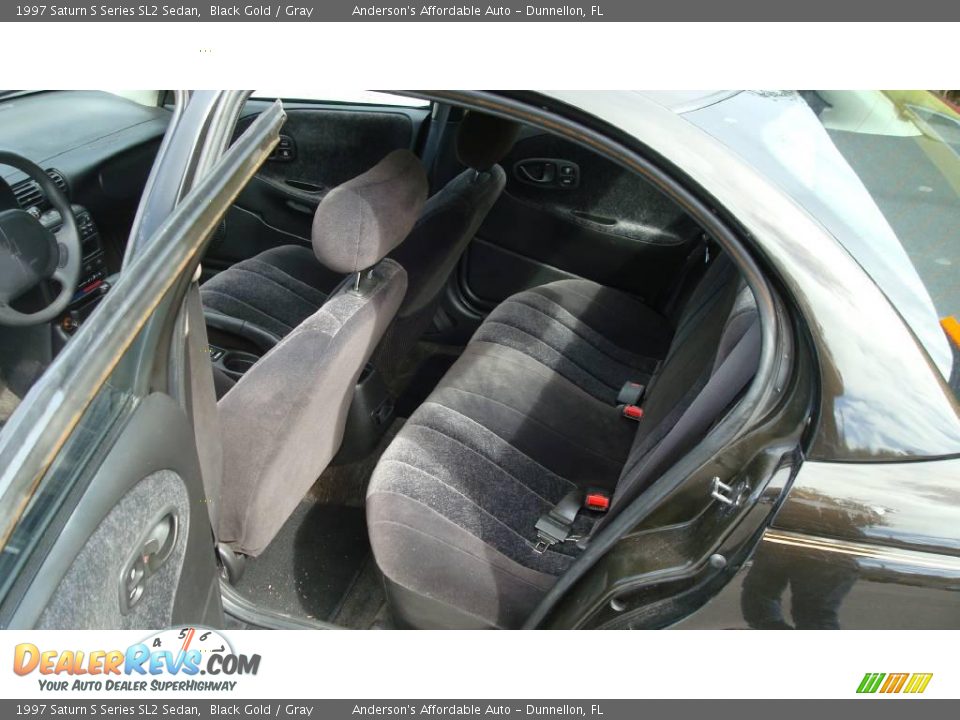 1997 Saturn S Series SL2 Sedan Black Gold / Gray Photo #20