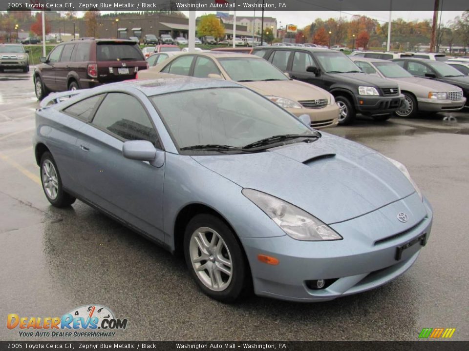 2005 Toyota Celica GT Zephyr Blue Metallic / Black Photo #7
