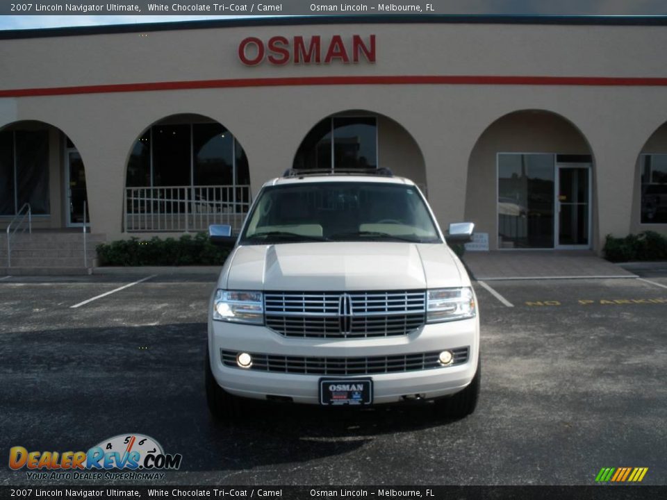 2007 Lincoln Navigator Ultimate White Chocolate Tri-Coat / Camel Photo #2
