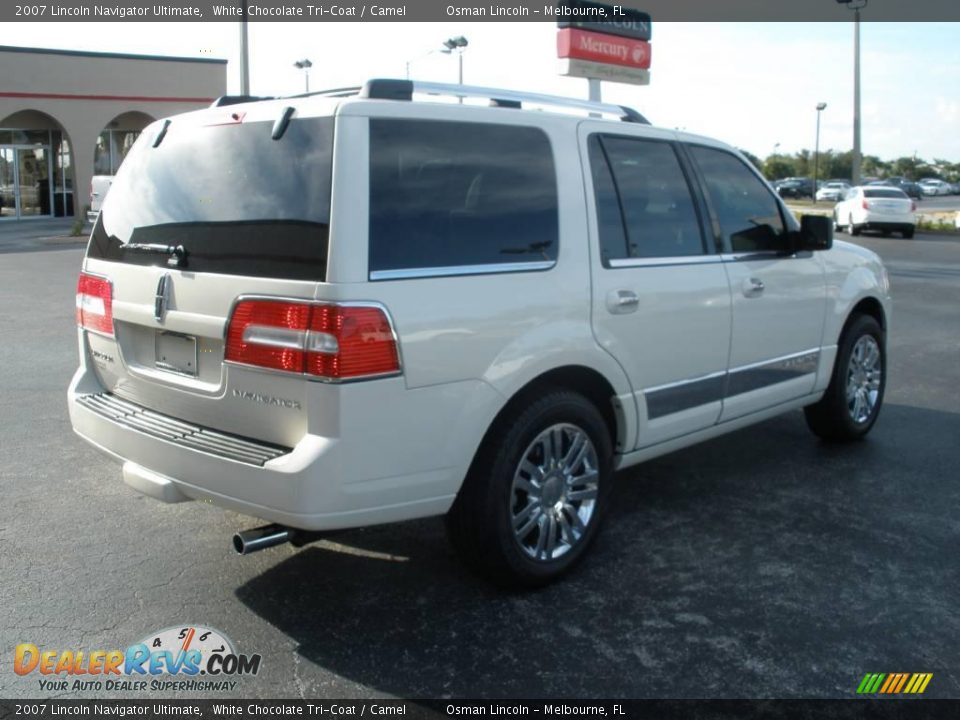 2007 Lincoln Navigator Ultimate White Chocolate Tri-Coat / Camel Photo #7