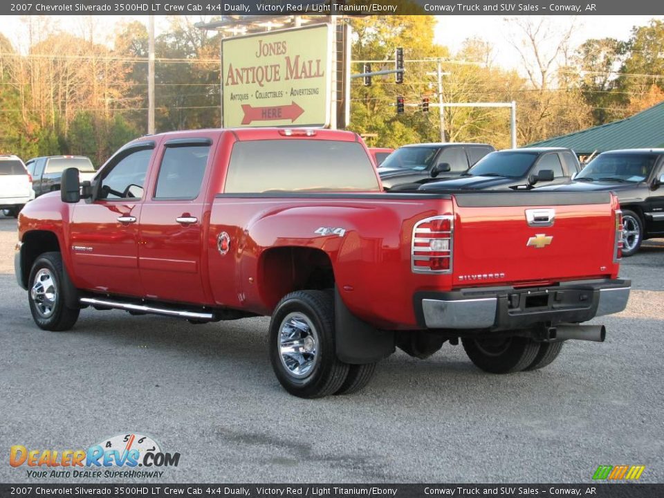2007 Chevrolet Silverado 3500HD LT Crew Cab 4x4 Dually Victory Red / Light Titanium/Ebony Photo #4
