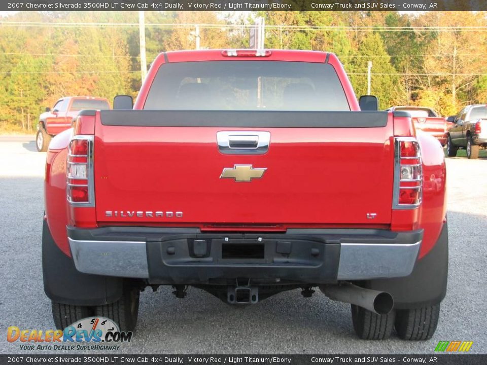 2007 Chevrolet Silverado 3500HD LT Crew Cab 4x4 Dually Victory Red / Light Titanium/Ebony Photo #6