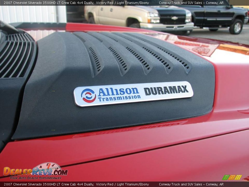 2007 Chevrolet Silverado 3500HD LT Crew Cab 4x4 Dually Victory Red / Light Titanium/Ebony Photo #7