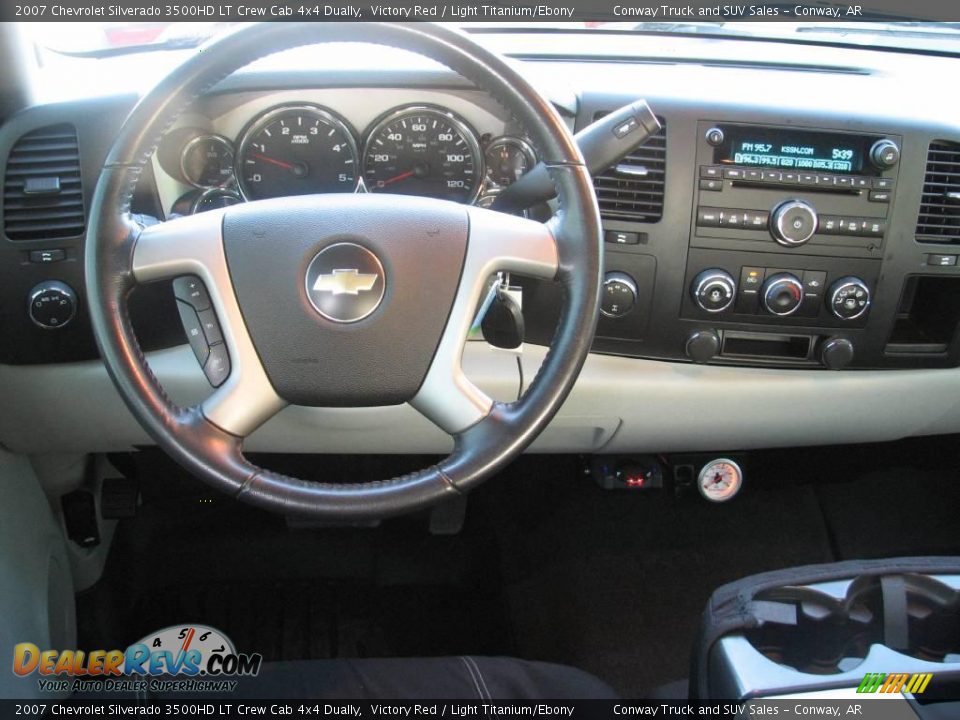 2007 Chevrolet Silverado 3500HD LT Crew Cab 4x4 Dually Victory Red / Light Titanium/Ebony Photo #8