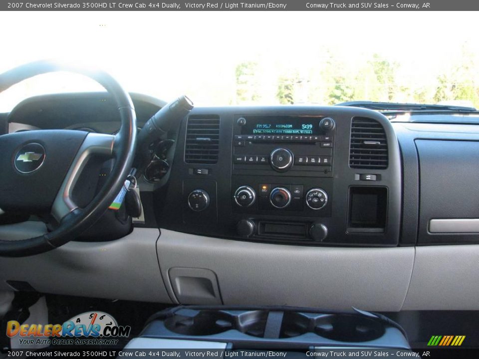 2007 Chevrolet Silverado 3500HD LT Crew Cab 4x4 Dually Victory Red / Light Titanium/Ebony Photo #9