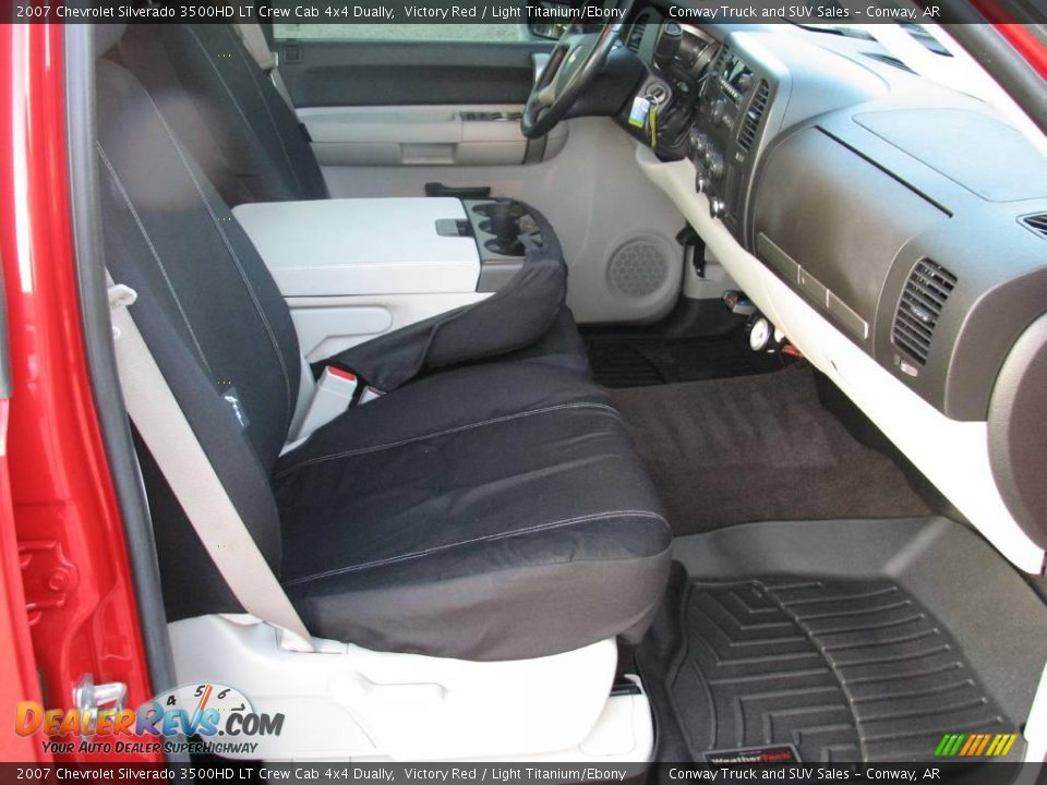 2007 Chevrolet Silverado 3500HD LT Crew Cab 4x4 Dually Victory Red / Light Titanium/Ebony Photo #10