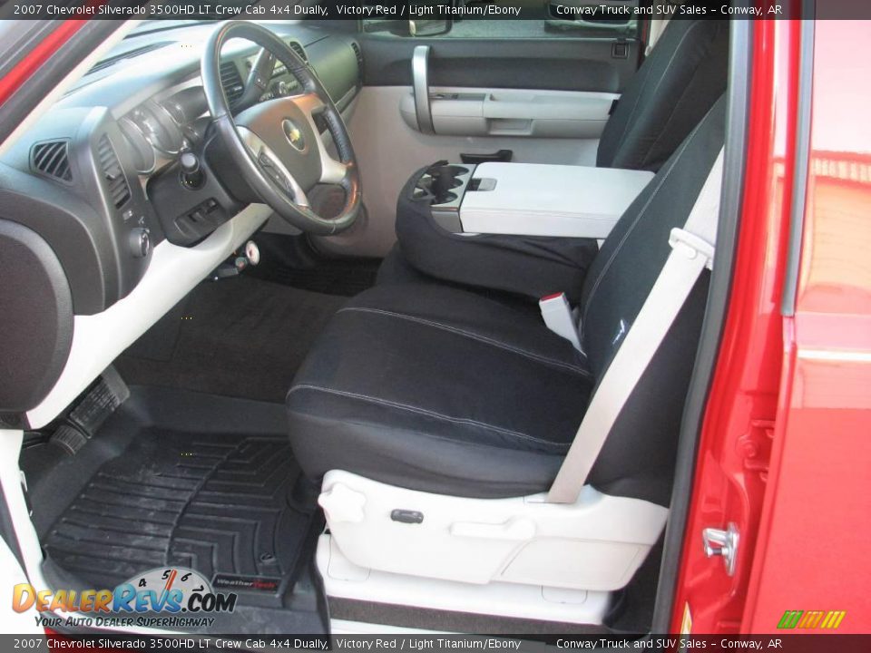 2007 Chevrolet Silverado 3500HD LT Crew Cab 4x4 Dually Victory Red / Light Titanium/Ebony Photo #11