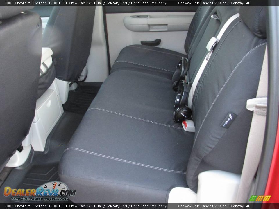 2007 Chevrolet Silverado 3500HD LT Crew Cab 4x4 Dually Victory Red / Light Titanium/Ebony Photo #13