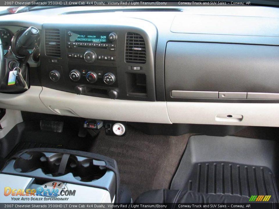 2007 Chevrolet Silverado 3500HD LT Crew Cab 4x4 Dually Victory Red / Light Titanium/Ebony Photo #14