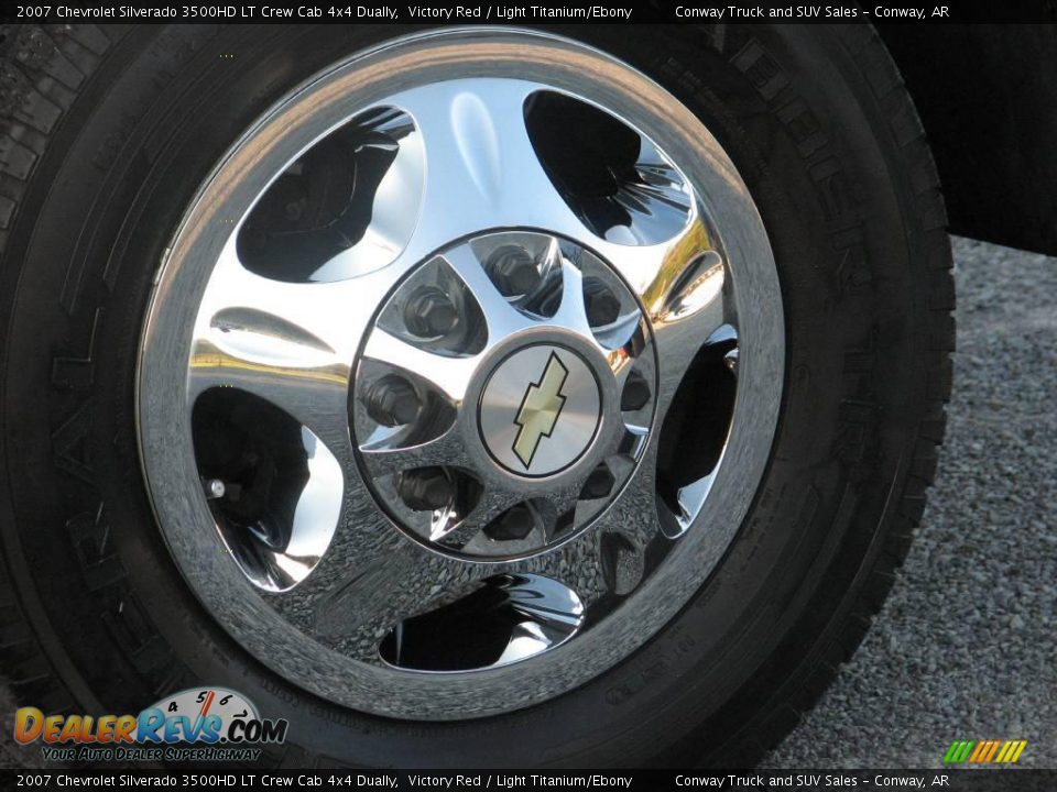 2007 Chevrolet Silverado 3500HD LT Crew Cab 4x4 Dually Victory Red / Light Titanium/Ebony Photo #22