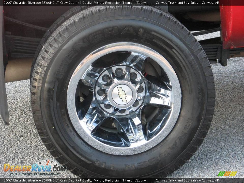2007 Chevrolet Silverado 3500HD LT Crew Cab 4x4 Dually Victory Red / Light Titanium/Ebony Photo #23