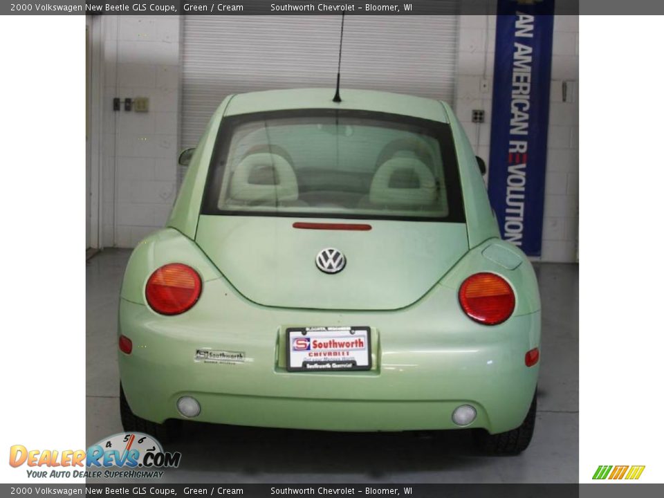 2000 Volkswagen New Beetle GLS Coupe Green / Cream Photo #3