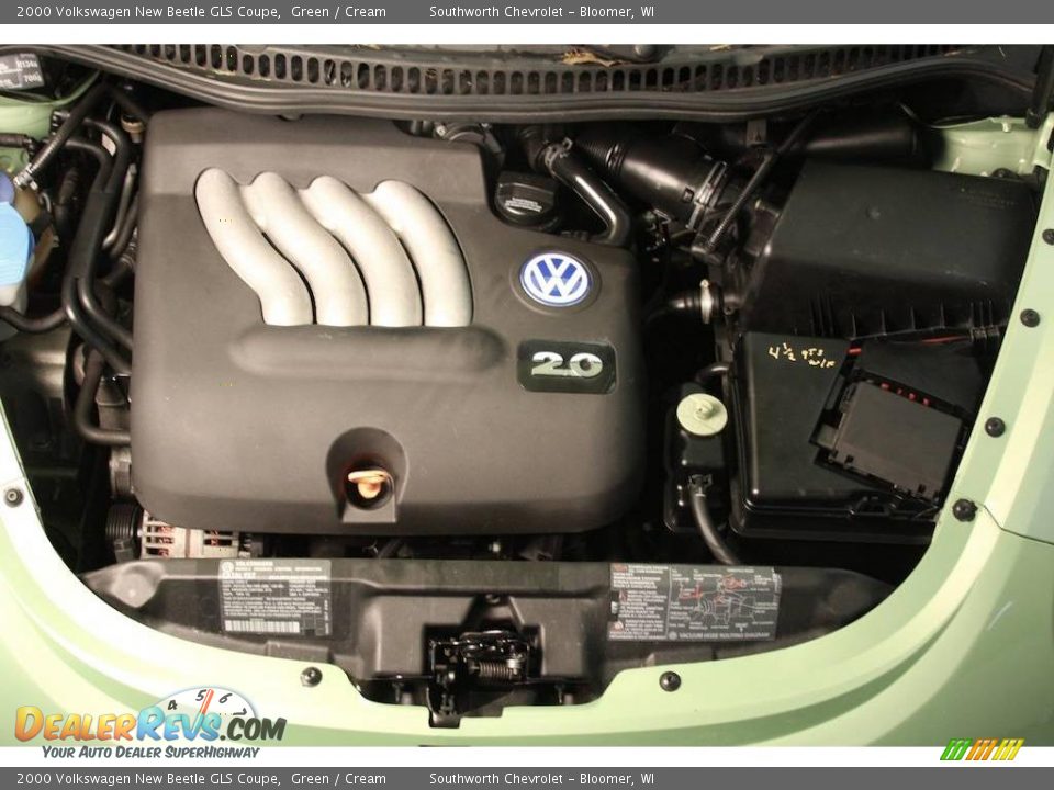 2000 Volkswagen New Beetle GLS Coupe Green / Cream Photo #10