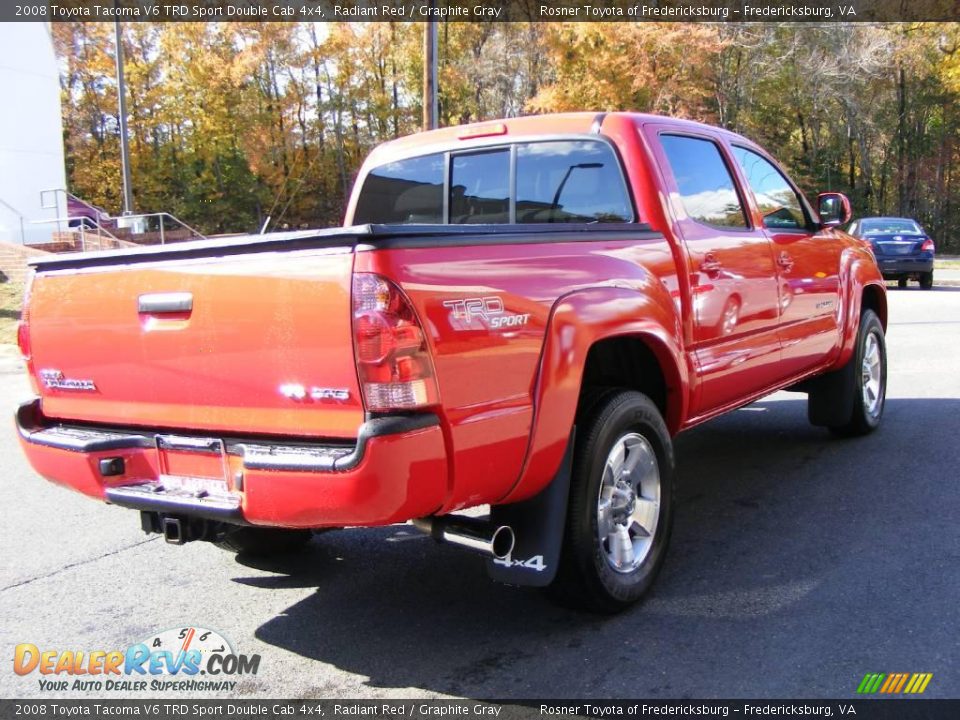 2008 Toyota Tacoma V6 TRD Sport Double Cab 4x4 Radiant Red / Graphite Gray Photo #3