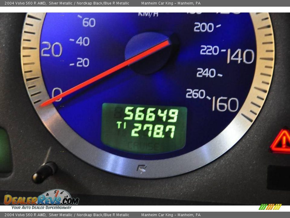 2004 Volvo S60 R AWD Silver Metallic / Nordkap Black/Blue R Metallic Photo #16