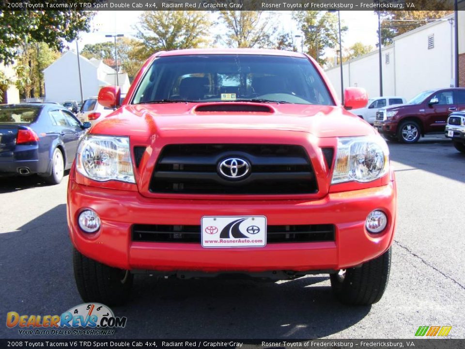 2008 Toyota Tacoma V6 TRD Sport Double Cab 4x4 Radiant Red / Graphite Gray Photo #16