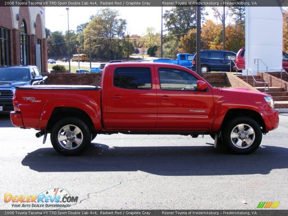 2008 Toyota Tacoma V6 TRD Sport Double Cab 4x4 Radiant Red / Graphite Gray Photo #17