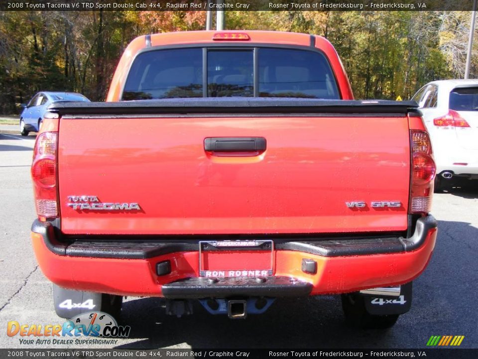 2008 Toyota Tacoma V6 TRD Sport Double Cab 4x4 Radiant Red / Graphite Gray Photo #18