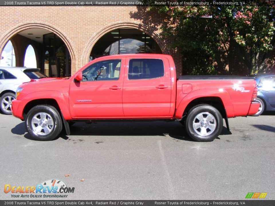 2008 Toyota Tacoma V6 TRD Sport Double Cab 4x4 Radiant Red / Graphite Gray Photo #19