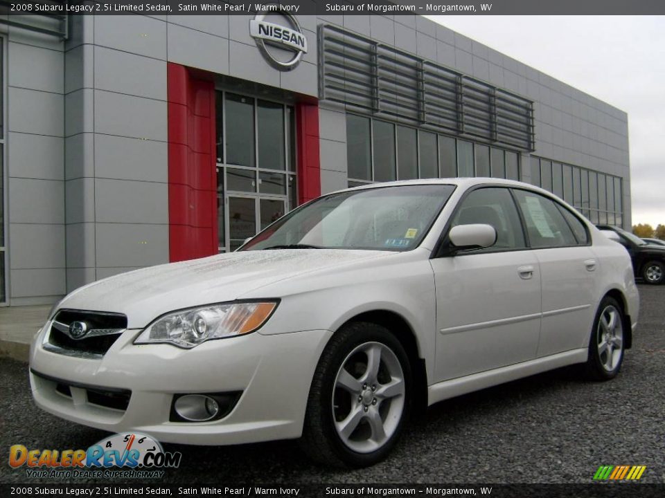 2008 Subaru Legacy 2.5i Limited Sedan Satin White Pearl / Warm Ivory Photo #1