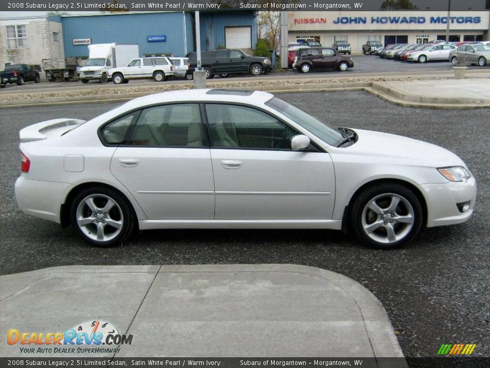 2008 Subaru Legacy 2.5i Limited Sedan Satin White Pearl / Warm Ivory Photo #6