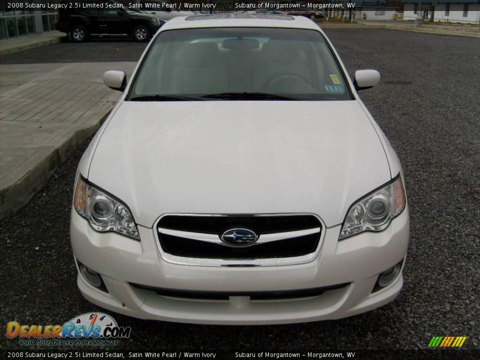 2008 Subaru Legacy 2.5i Limited Sedan Satin White Pearl / Warm Ivory Photo #8