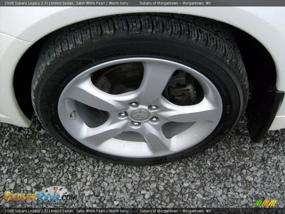 2008 Subaru Legacy 2.5i Limited Sedan Satin White Pearl / Warm Ivory Photo #9