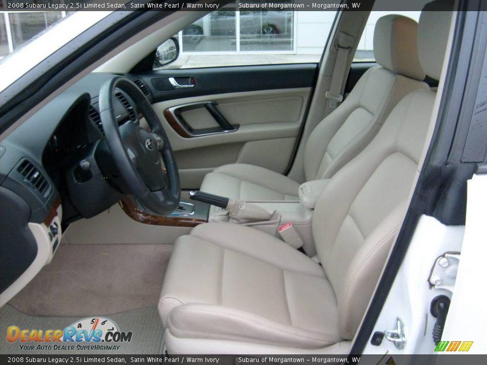 2008 Subaru Legacy 2.5i Limited Sedan Satin White Pearl / Warm Ivory Photo #10
