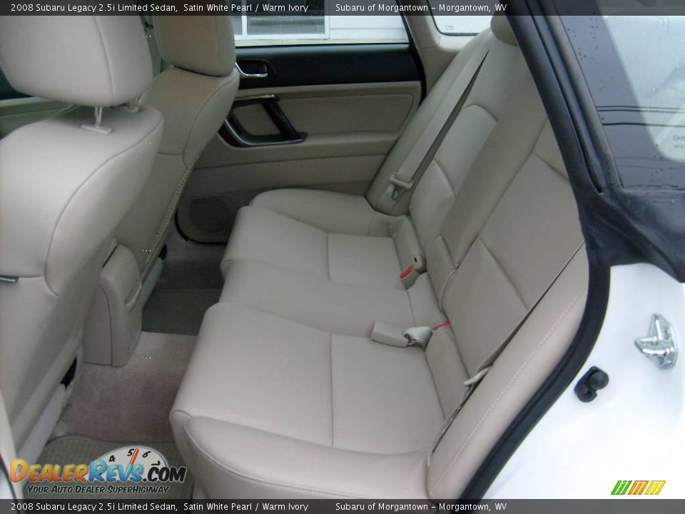 2008 Subaru Legacy 2.5i Limited Sedan Satin White Pearl / Warm Ivory Photo #14