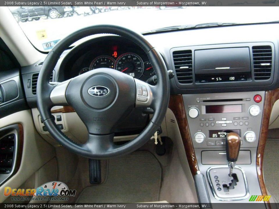2008 Subaru Legacy 2.5i Limited Sedan Satin White Pearl / Warm Ivory Photo #15