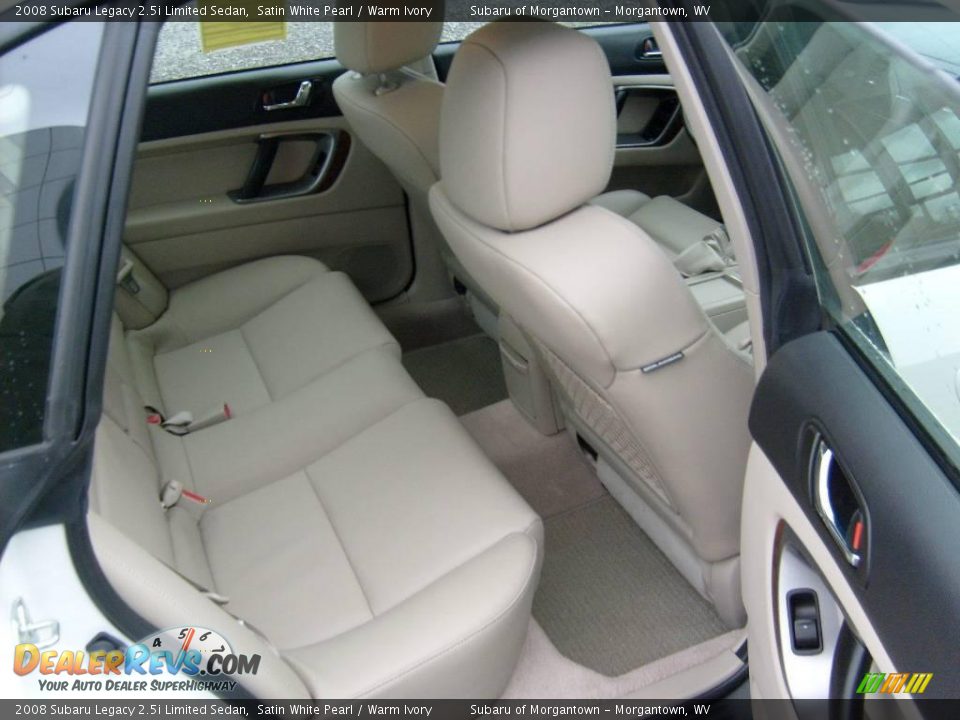 2008 Subaru Legacy 2.5i Limited Sedan Satin White Pearl / Warm Ivory Photo #17