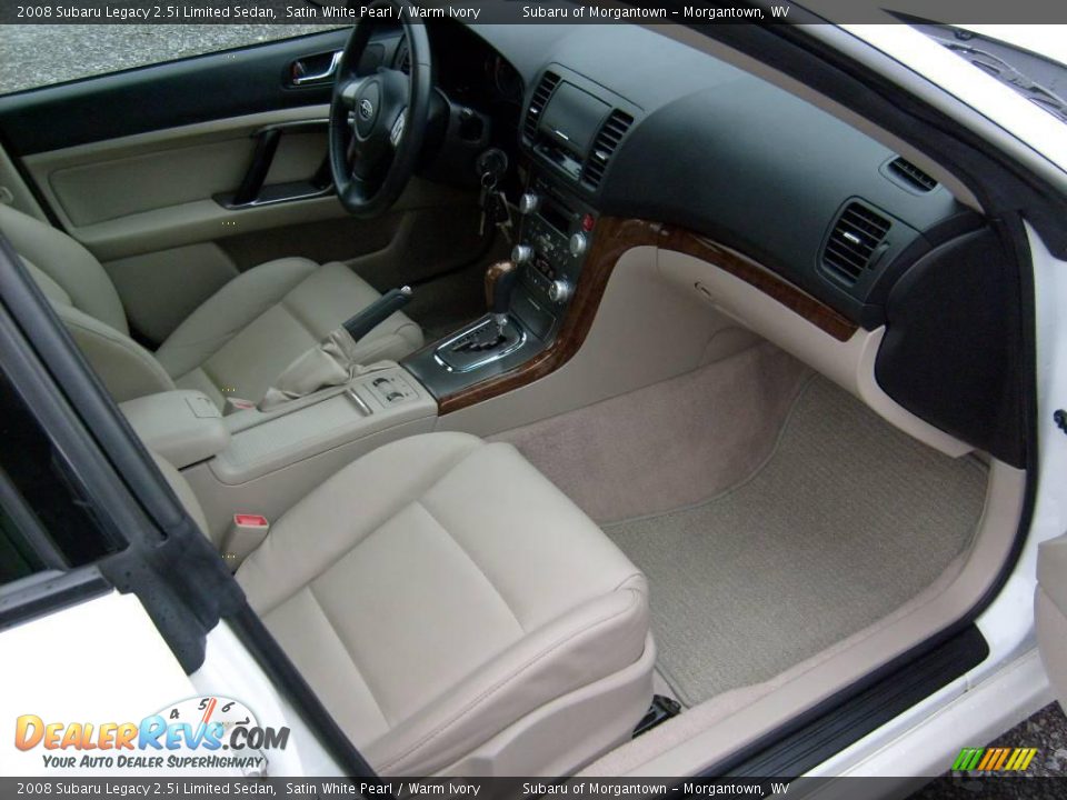 2008 Subaru Legacy 2.5i Limited Sedan Satin White Pearl / Warm Ivory Photo #18