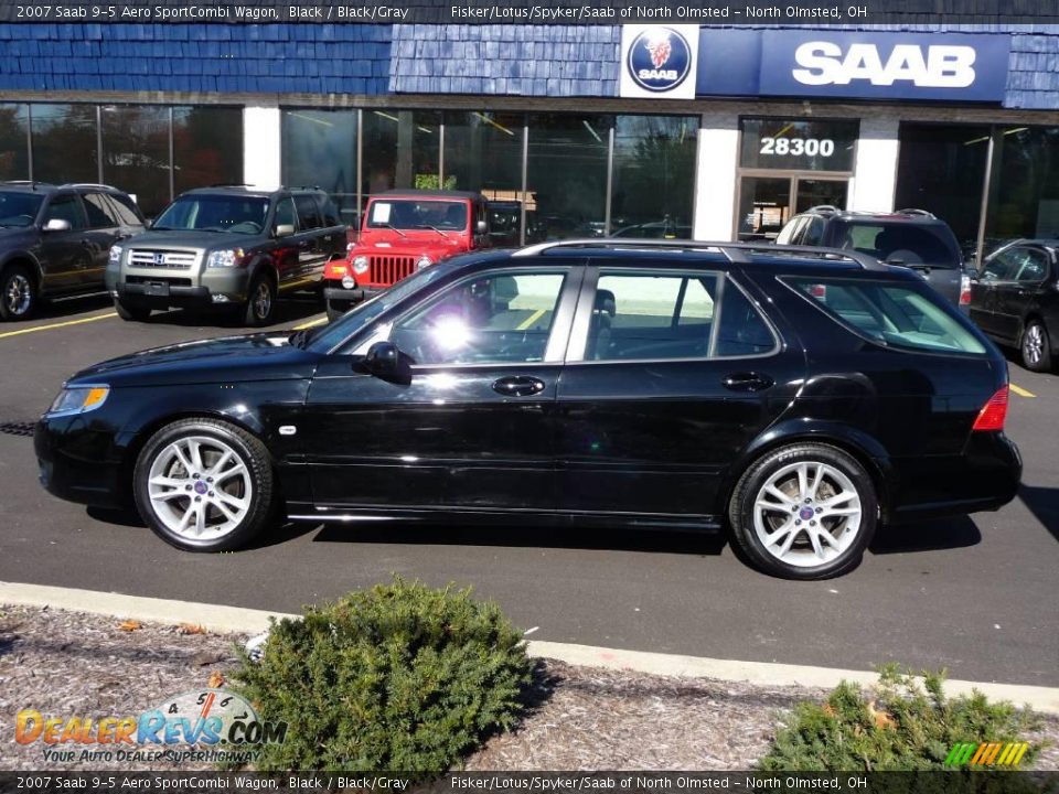 2007 Saab 9-5 Aero SportCombi Wagon Black / Black/Gray Photo #1
