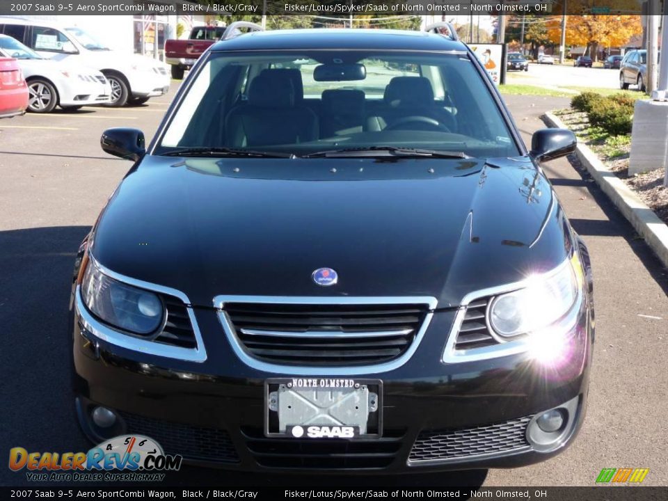 2007 Saab 9-5 Aero SportCombi Wagon Black / Black/Gray Photo #3