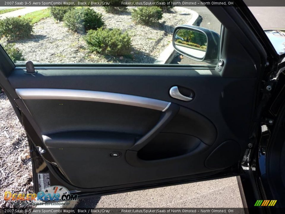 2007 Saab 9-5 Aero SportCombi Wagon Black / Black/Gray Photo #9