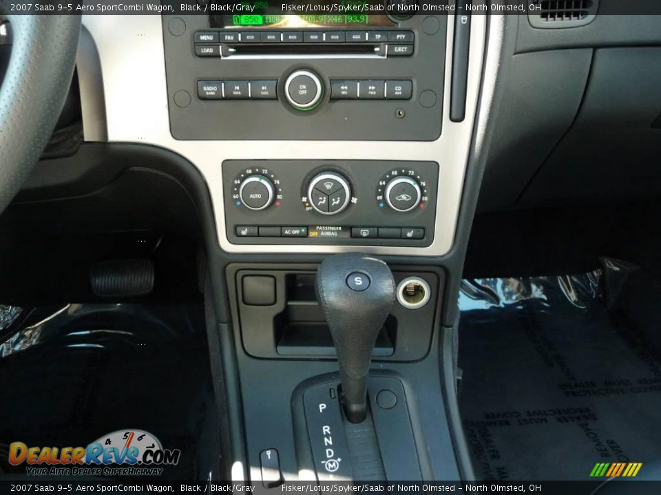 2007 Saab 9-5 Aero SportCombi Wagon Black / Black/Gray Photo #16