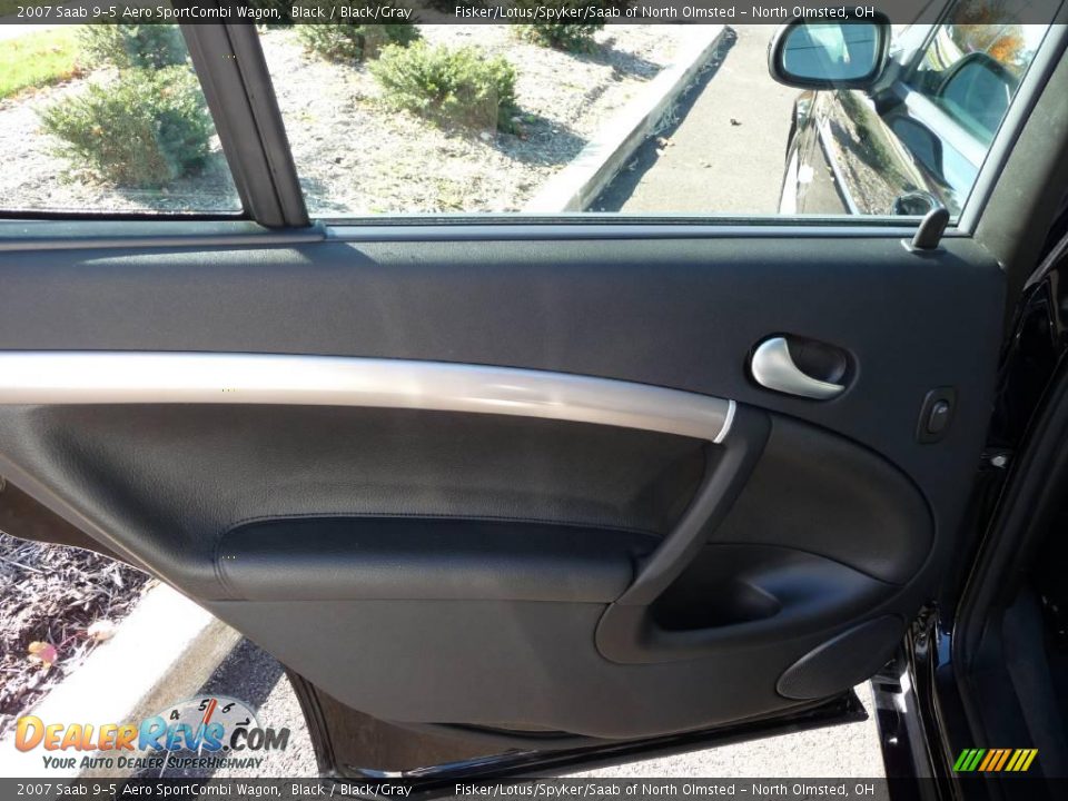 2007 Saab 9-5 Aero SportCombi Wagon Black / Black/Gray Photo #19
